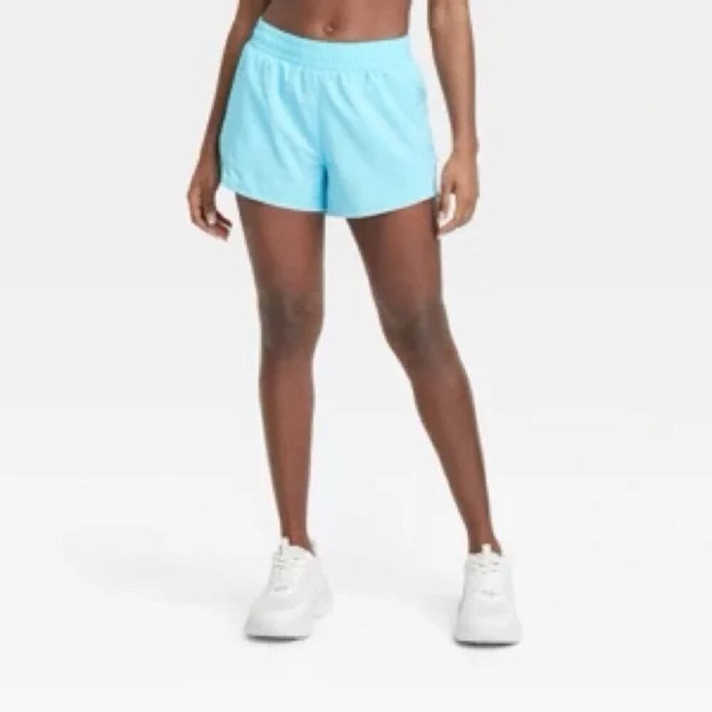 All In Motion NWT Women's Mid Rise Core Run Short Blue Size XXL